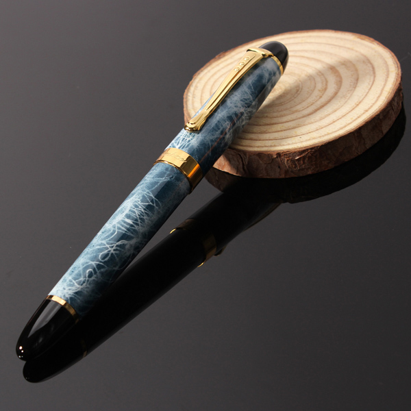 

Jinhao X450 Sky Blue Marbled 18KGP Medium Nib Fountain Pen